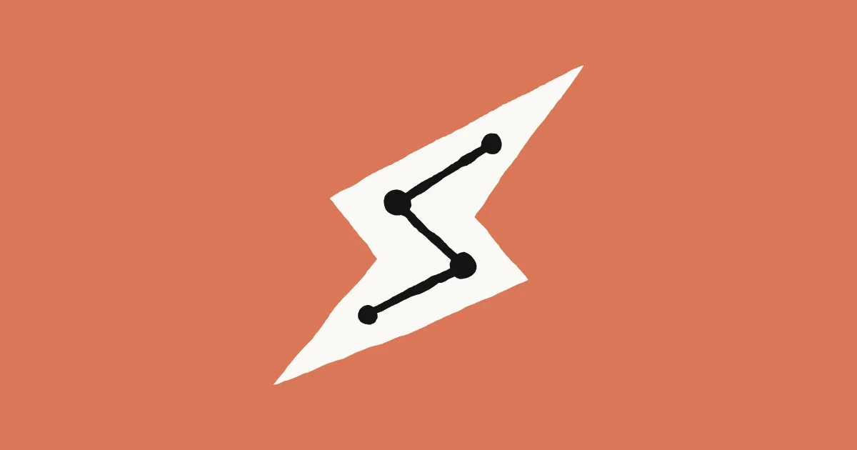 Anthropic Claude Cowork brand graphic: a white lightning bolt with a black connected-node line inside, on an orange background